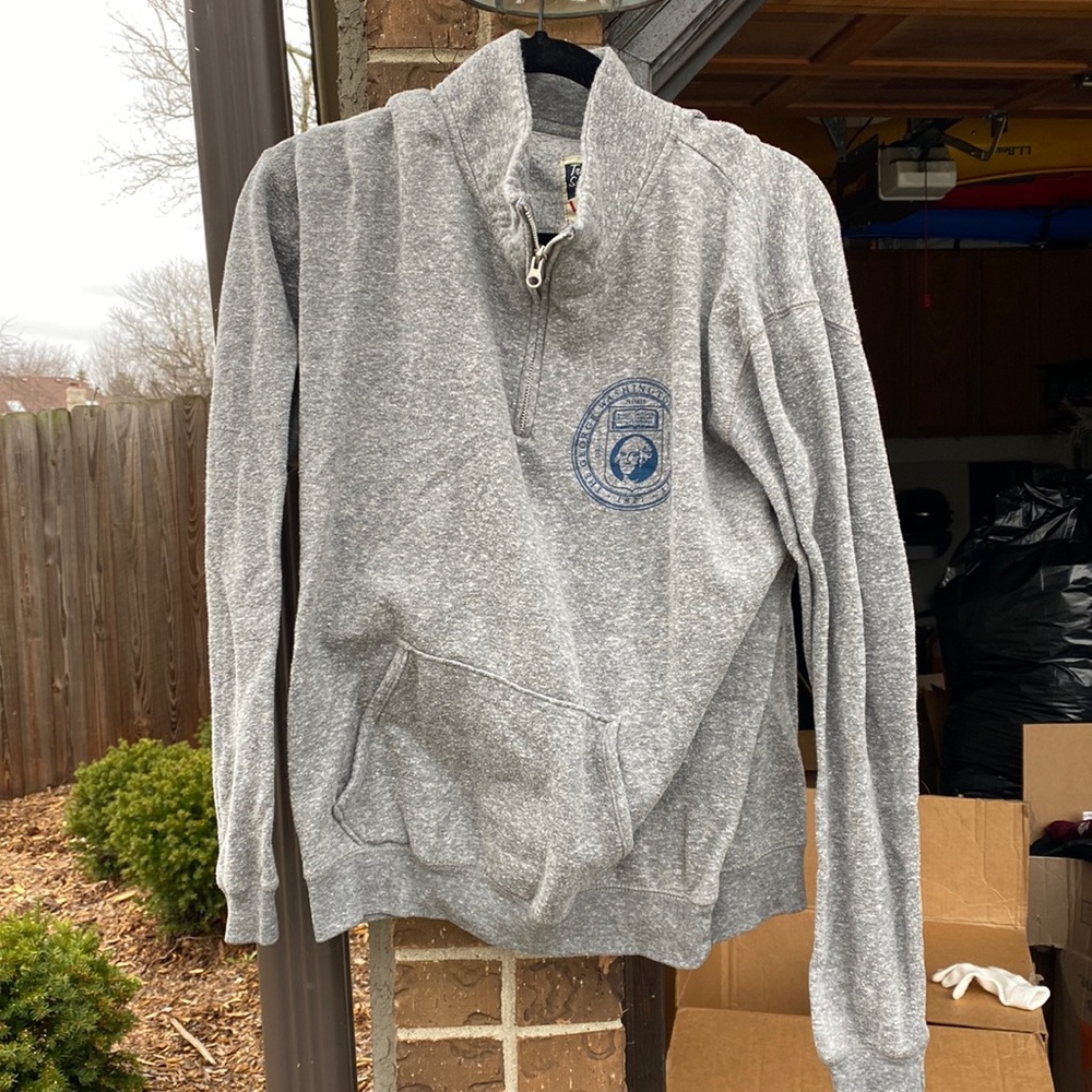 Grey The George Washington University Quarter Zip Sweatshirt